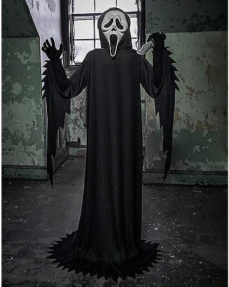 5.4 Ft. Ghost Face (R) Animatronic - Decorations - Spirithalloween.com