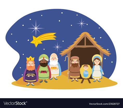 Nativity Scene Cartoon