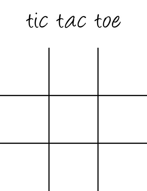 Tic Tac Toe Board Printable - 5 Minutes for Mom