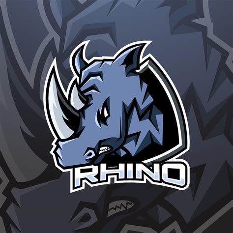 Rhino mascot logo 4179735 Vector Art at Vecteezy