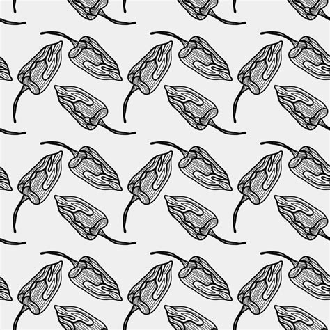 Ghost pepper pattern, illustration, vector on white background ...