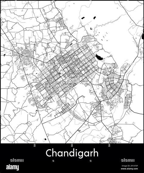 City Map Asia India Chandigarh vector illustration Stock Vector Image ...