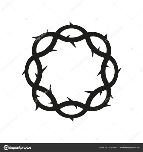 Crown Thorns Easter Religious Symbol Christianity Vector Illustration ...