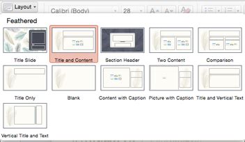 Apply a slide layout - Microsoft Support