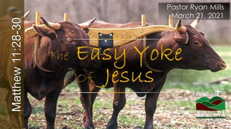 The Easy Yoke of Jesus – First Baptist Church