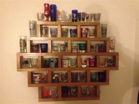 Items similar to Handmade Wooden Shot Glass Display Case Holder on Etsy