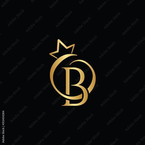 Gold creative letter B logo design template vector EPS Stock Vector ...