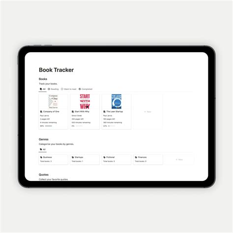 Notion Book Tracker - Notionway