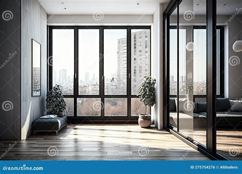 Aluminium Windows in Modern Apartment, with Floor-to-ceiling Views of ...