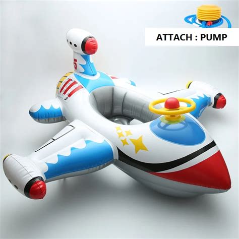 Inflatable Airplane Pool Float Giant Swan 100cm Inflatable Swimming ...