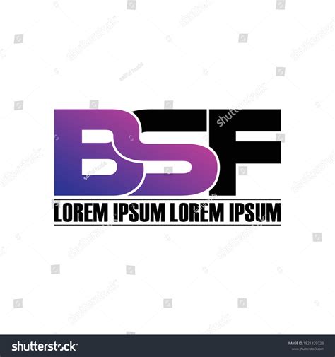 Letter Bsf Monogram Logo Design Vector Stock Vector (Royalty Free ...