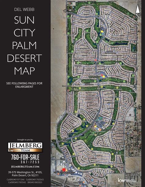 Sun City Palm Desert Map - All Amenities Golf Holes