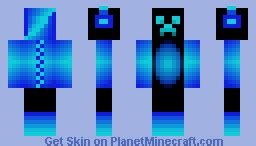 Blue creeper Minecraft Skin