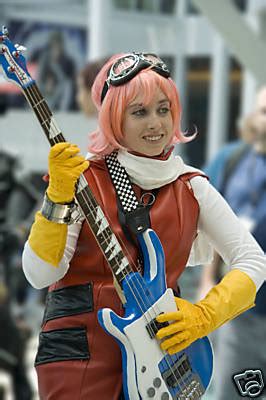 Haruko Haruhara Cosplay Costume with optional bass | #45148302