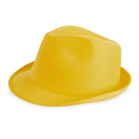 Sombrero para photocall modelo premium. Color amarillo.