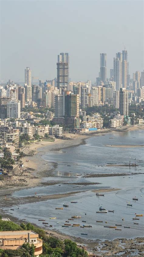 Aerial View of Cityscape Mumbai Surrounded by Buildings and Water Stock ...