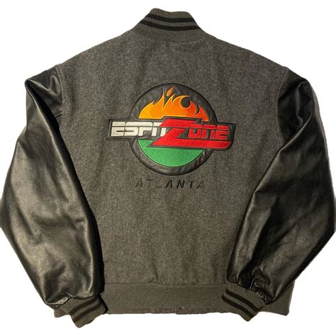 Vintage ESPN Zone Atlanta Varsity Jacket | No Size... - Depop