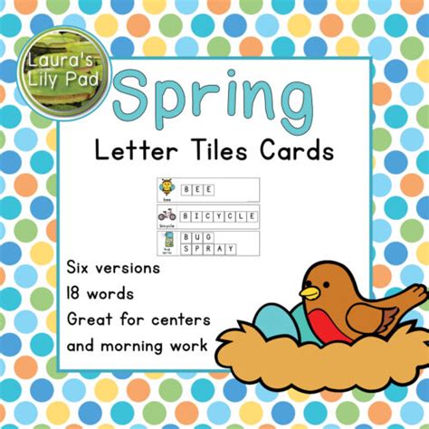 Spring Word Letter Tiles Cards | Made By Teachers