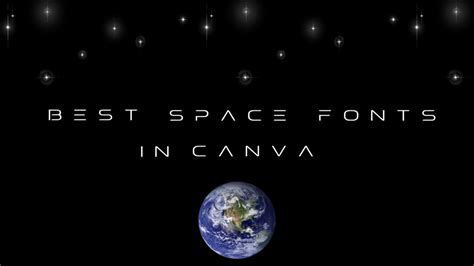 Best Space Fonts in Canva - Canva Templates