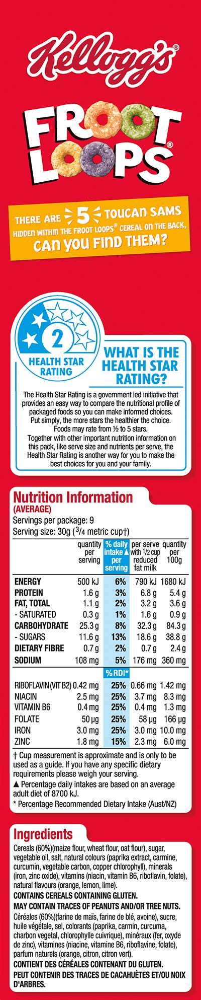 Froot Loops Nutrition Per 100g | Besto Blog