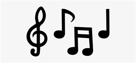 Music Note Clip Art Black And White - Music Notes Clipart Transparent ...