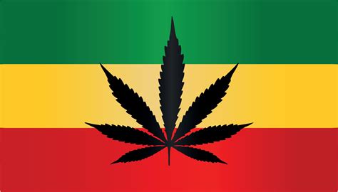 rasta reggae marihuana bandera símbolo vector plano color degradado ...