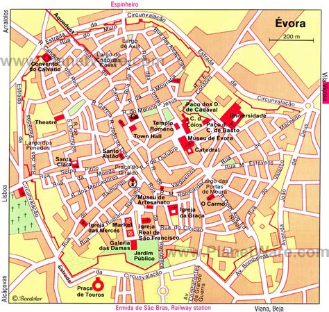 Portugal Evora Map