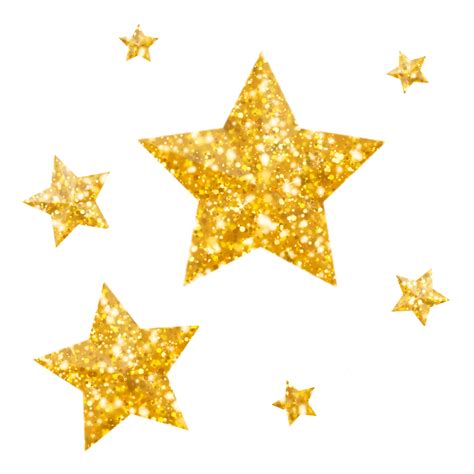 Beautiful Sparkling Gold Glitter Stars, Star, Magic, Shiny Gold PNG ...