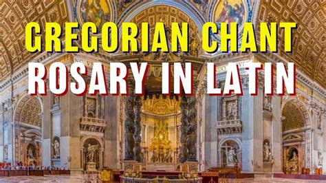 Gregorian Chant Rosary in Latin 20 Mysteries with @JourneyDeeper and ...