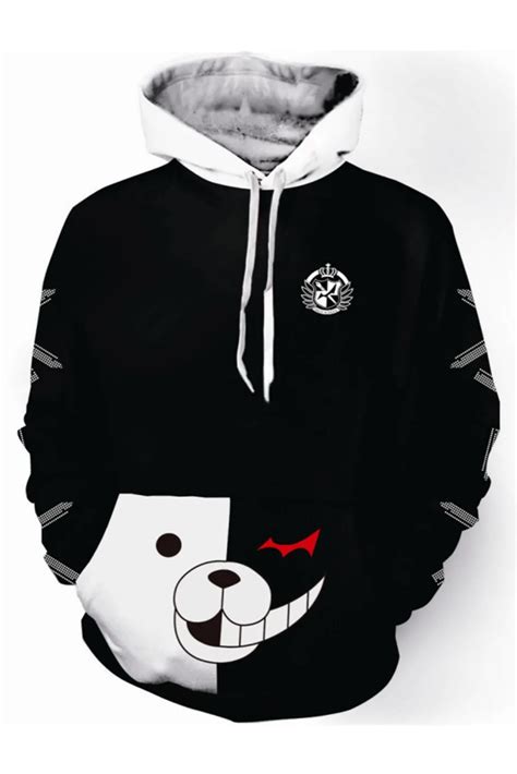 Danganronpa Monokuma Cosplay Hoodie Monokuma Anime Hoodie Black and ...