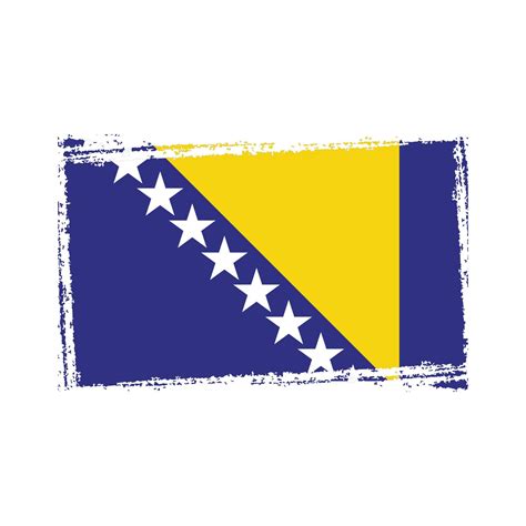 Bosnia flag vector with watercolor brush style 4336020 Vector Art at ...