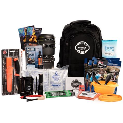 Sustain Supply Co 2 Person Bug Out Bag Survival kit for 72 hours