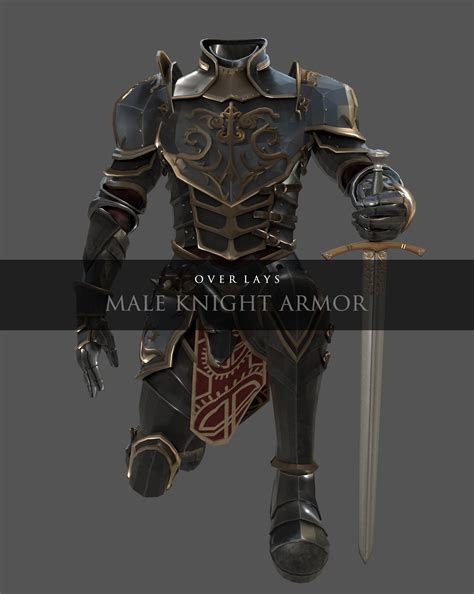 Male Armor/Knight/Epic Fantasy/Fantasy/3D Rendered/Clipart/Overlay ...