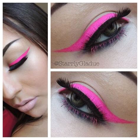 Vibrant Pink Liner Kiss Makeup, Love Makeup, Pretty Makeup, Makeup ...