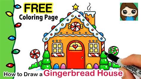 How To Draw A Gingerbread House - Treatytheory1