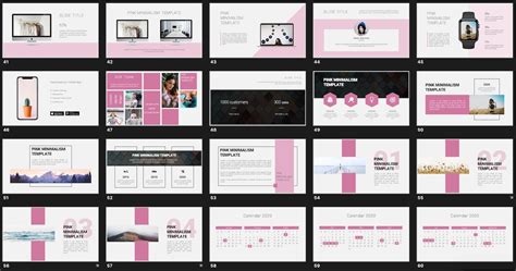 Pink minimalist-style powerpoint presentation template | Etsy