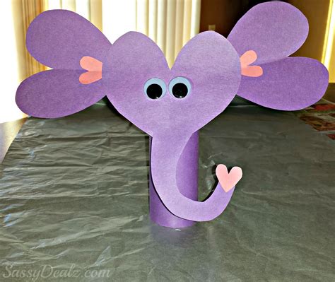 Valentines Day Elephant Craft For Kids (Toilet Paper Roll or Card ...