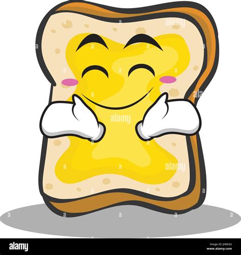 Happy face bread character cartoon Stock Vector Image & Art - Alamy