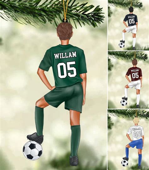 Amazon.com: Personalized Soccer Ornaments for Christmas Tree, Soccer ...