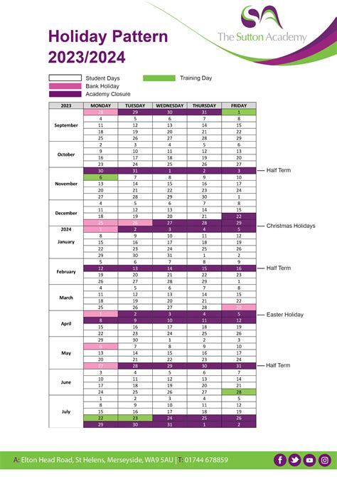 The Sutton Academy - Term Dates