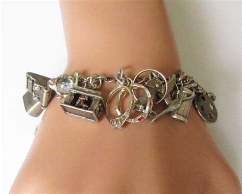 Silver Charm Bracelet Great Britain Theme With 27 Charms. | Etsy UK ...