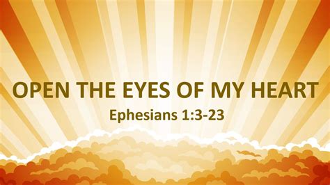 Open the Eyes of My Heart - LEVY CHURCH OF CHRIST