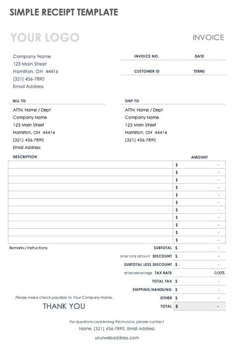 How To Create A Invoice Template In Excel