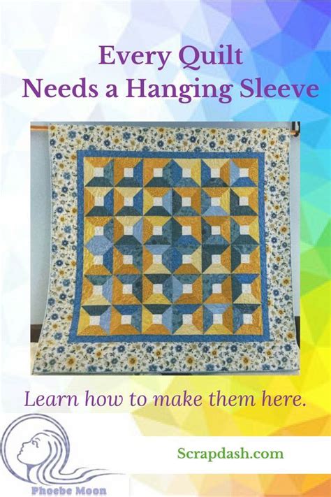 Attach a Hanging Sleeve to a Quilt ⋆ Phoebe Moon Quilt Tutorials | Moon ...