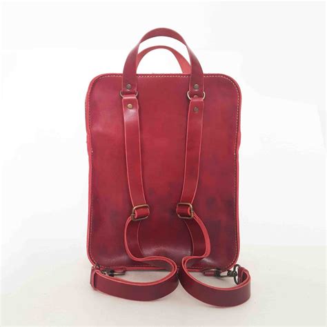 Leather Backpack Women, Red Leather Women Backpack, Backpack for Women ...