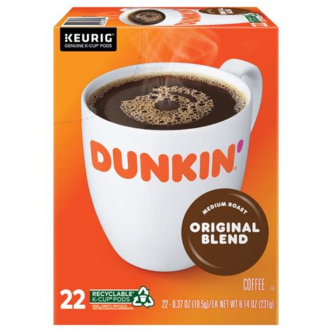 DUNKIN DONUTS, Original, Pod Beverage Pack, Coffee - 794LT8 ...