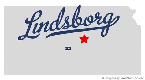 Map of Lindsborg, KS, Kansas