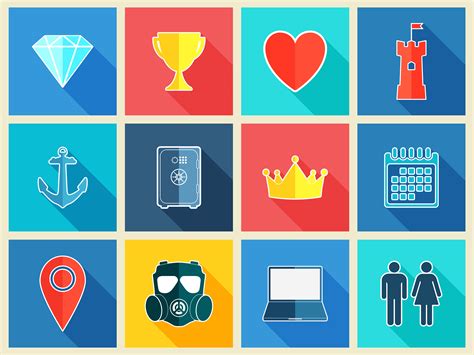 Set of Flat design icons 680637 Vector Art at Vecteezy