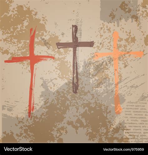 Three Crosses Royalty Free Vector Image - VectorStock