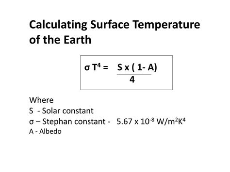 Solar Constant Equation